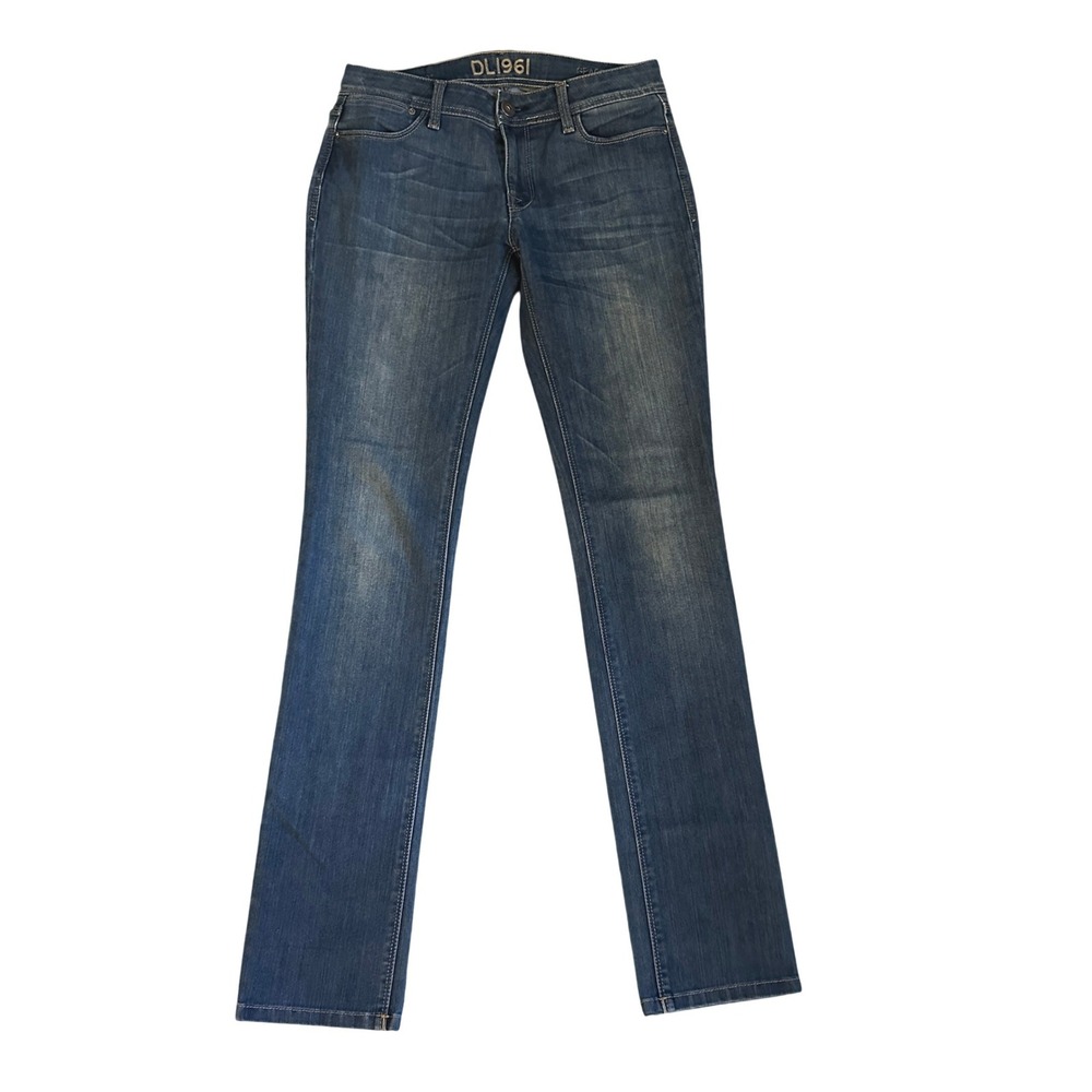DL1961 Grace Straight Jeans Womens 32 Blue Excellent 4-Way 360 Stretch High Rise
